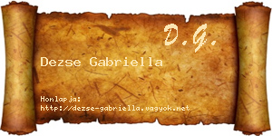 Dezse Gabriella névjegykártya