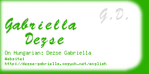 gabriella dezse business card